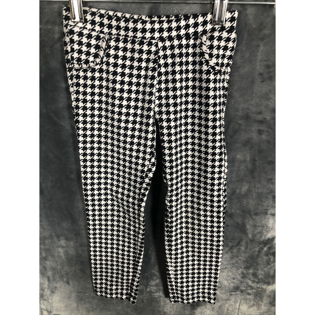 Old Navy Girls Black And White Dog Tooth Stretch Pants Size 5 Toddler