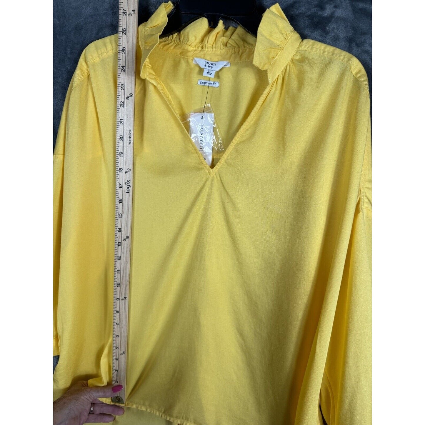 Crown & Ivy Womens Blouse Popover Fit Top Size XLarege New Shirt Price $59.50