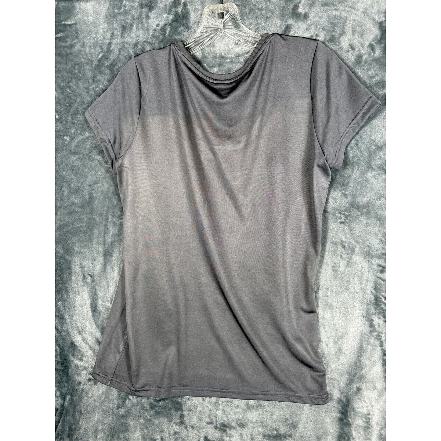 Glidan Woman’s Biker “A Way Of Life”  T-Shirt Gray Size Adult Medium Shirt