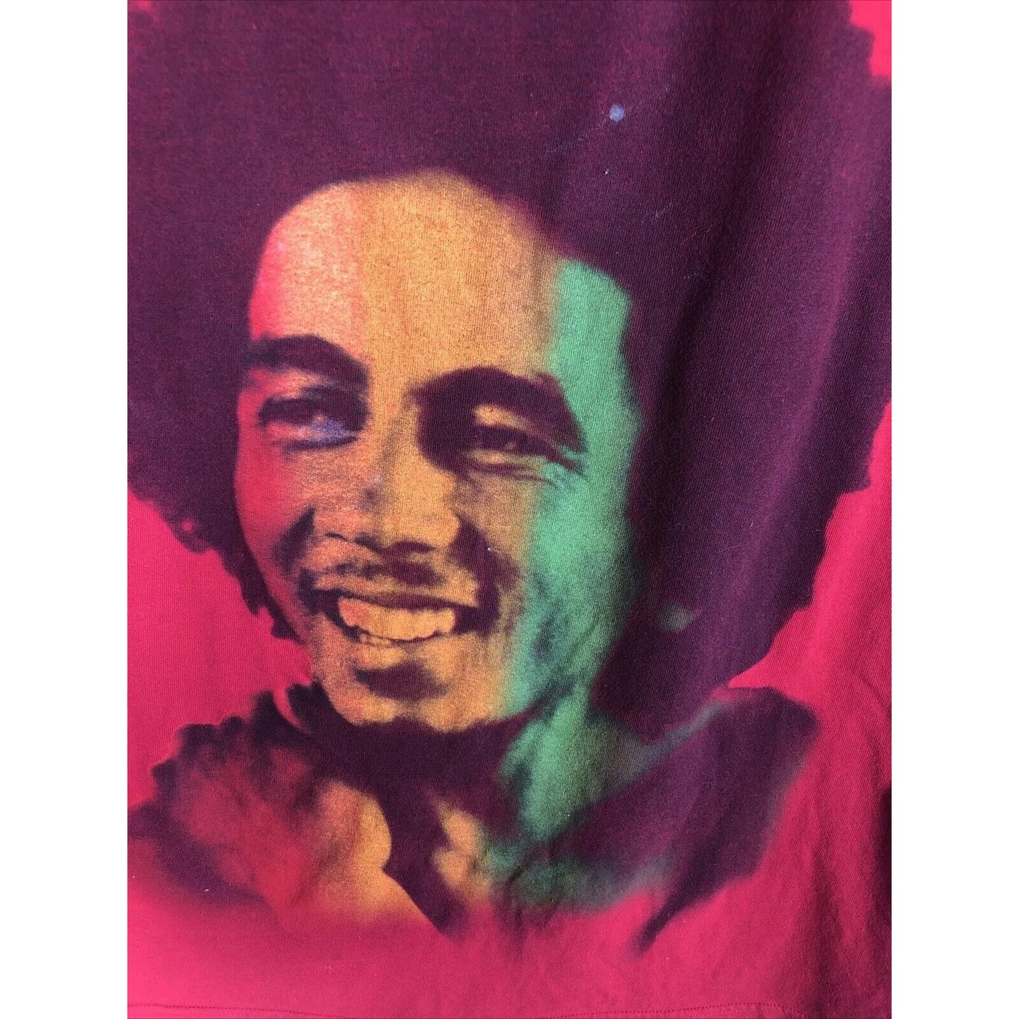Vintage Bob Marley Rare Concert Shirt￼ Rock Icons Retro Red T-Shirt Size Medium