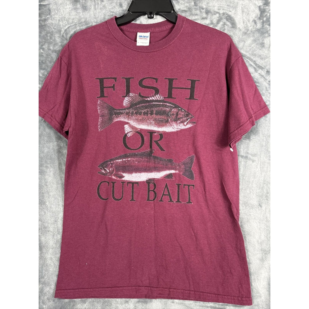 Unisex Fishing Men's T-Shirt Fish or Cut Bait Size Adult Medium Woman's Shirt