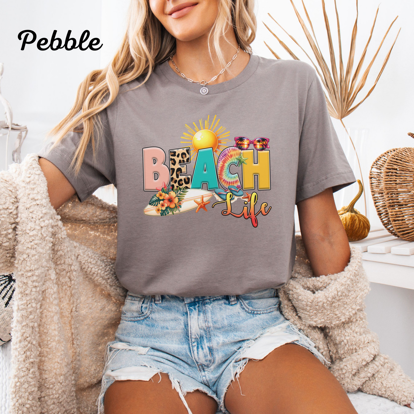 Beach Life Shirt, Summer Graphic Tee, Coastal Vacation T‑Shirt