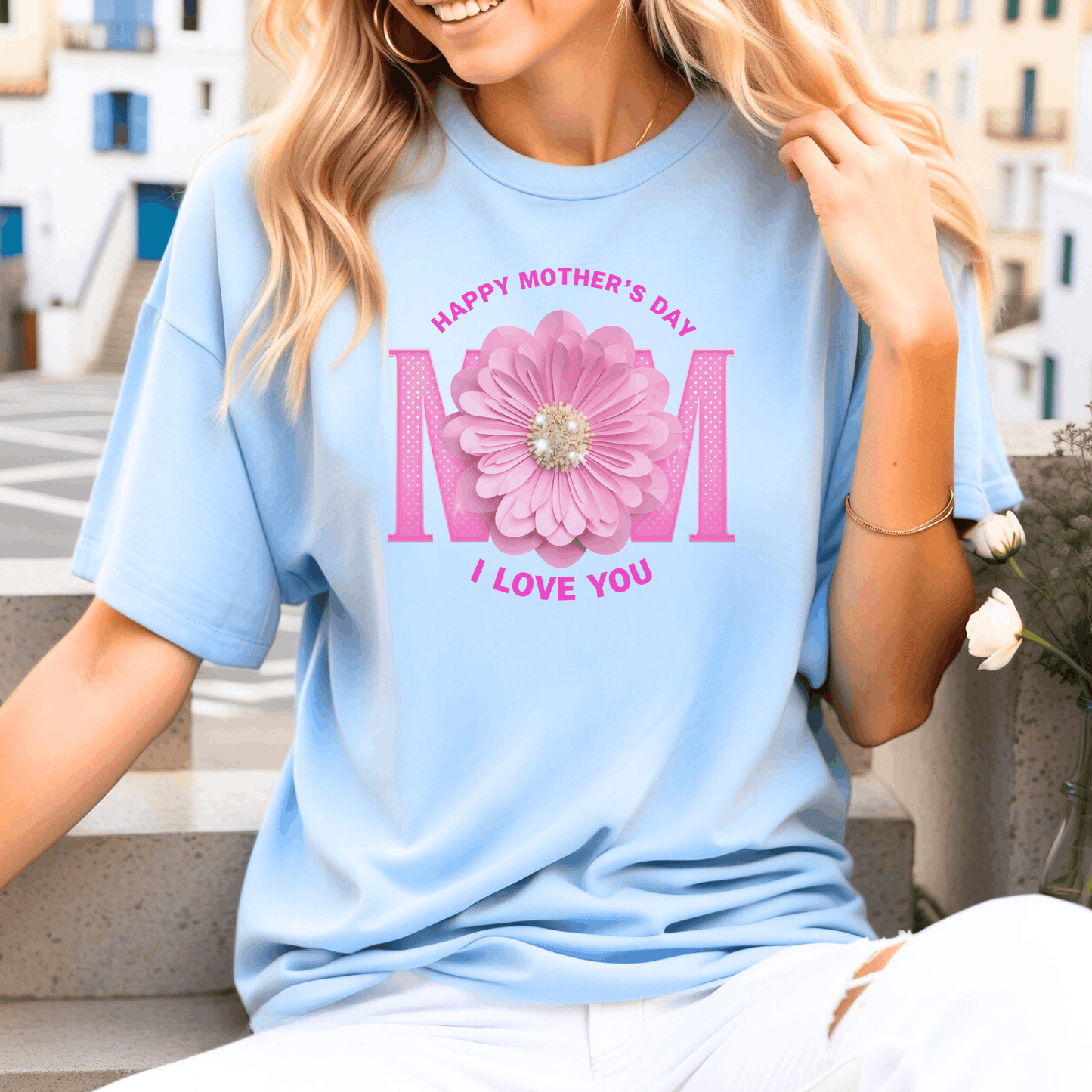 Floral Happy Mother's Day Shirt, I Love You MOM Tee, Funny Mom Life Gift, Tired Mom Mental Load Shirt, Soft Graphic Tee for Mom