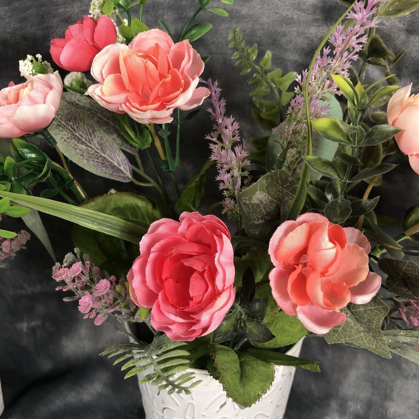 Artificial Hanging Flower Arrangements Handmade Floral Decor Two Piece Set