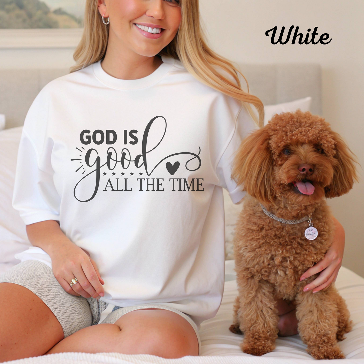 Inspirational White T-Shirt, God is Good Tee, Christian Faith Shirt, Casual Spiritual Apparel, Religious Motivational Top, Faith-Based Gift