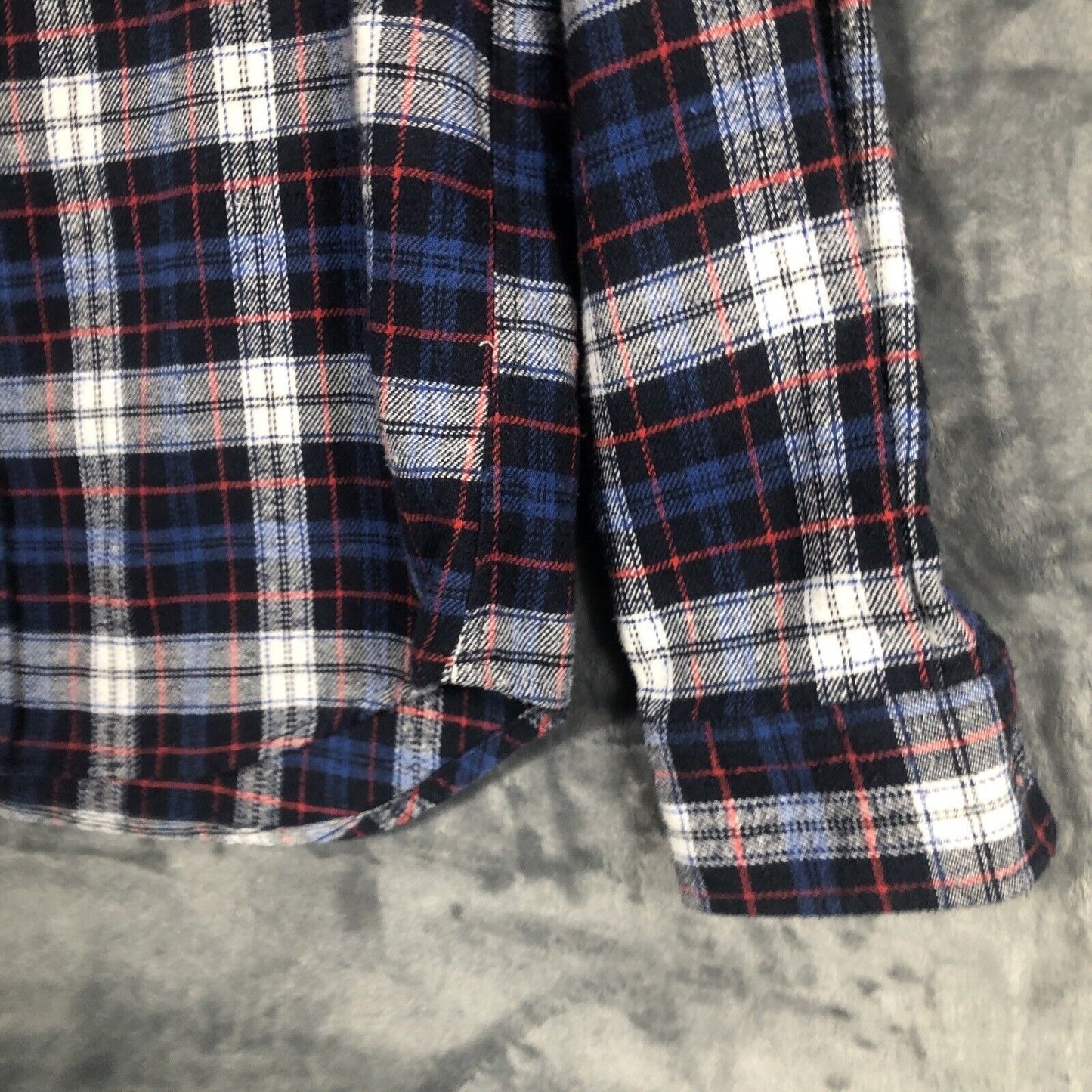 Jachs New York Flannel Shirt Men’s Blue Plaid Longsleeve Size Adult Medium