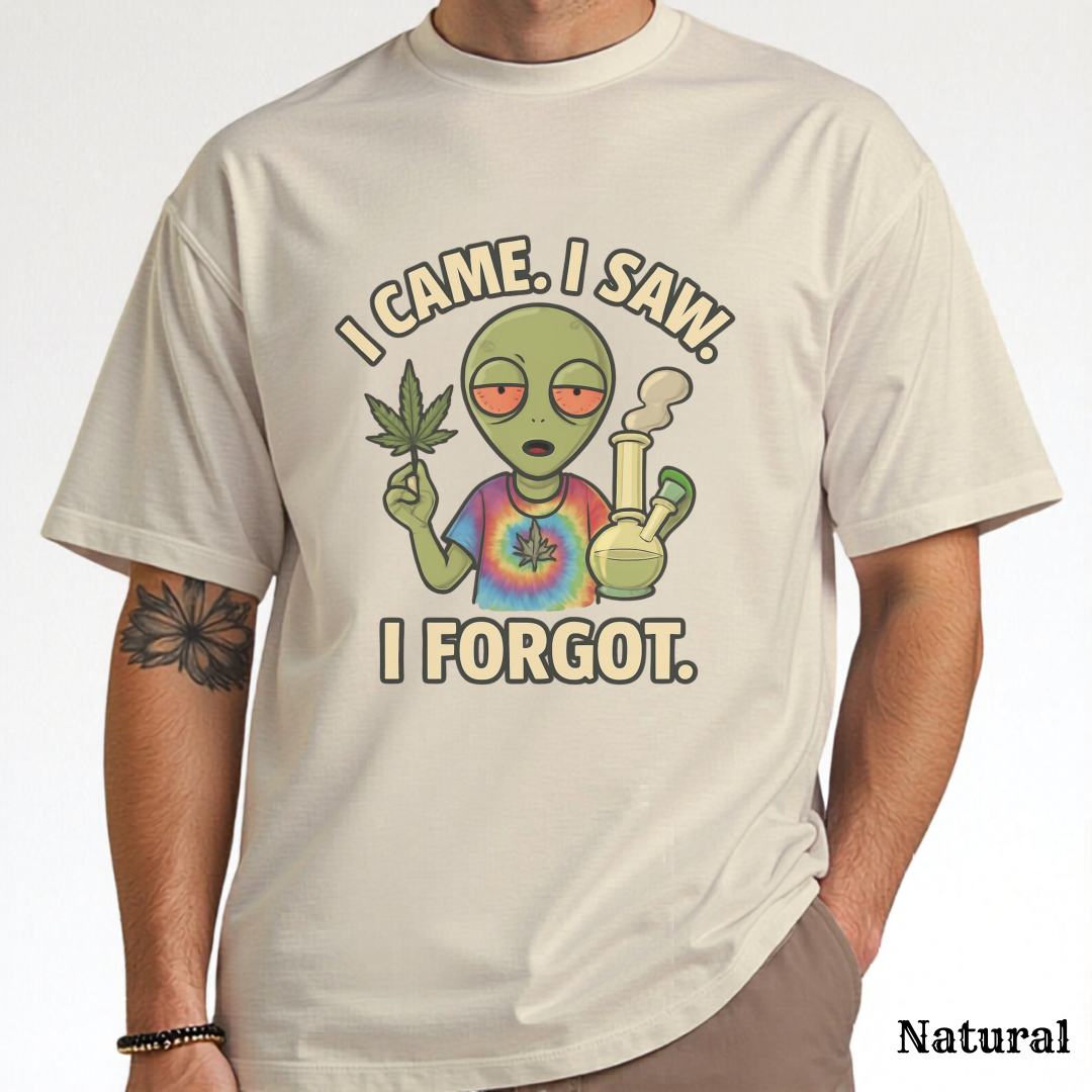 I Came I Saw I Forgot T Shirt | Funny Hippie Weed Shirt | Marijuana Leaf Bong Graphic Tee | Unisex Stoner Humor Shirt | Chill Vibes Gift
