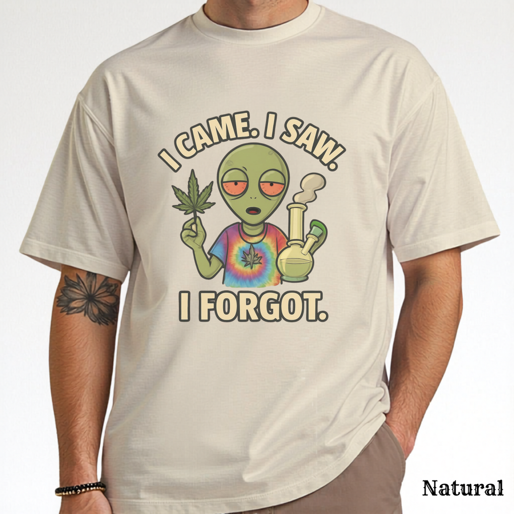 I Came I Saw I Forgot T Shirt | Funny Hippie Weed Shirt | Marijuana Leaf Bong Graphic Tee | Unisex Stoner Humor Shirt | Chill Vibes Gift