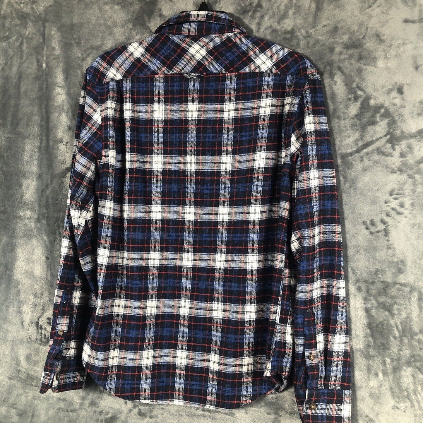 Jachs New York Flannel Shirt Men’s Blue Plaid Longsleeve Size Adult Medium