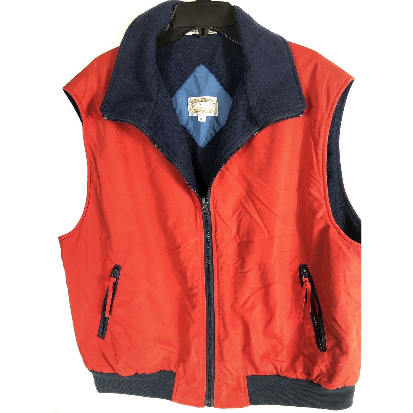 Men’s Red Vest Green Mountain Dry Goods Adult Size X Large
