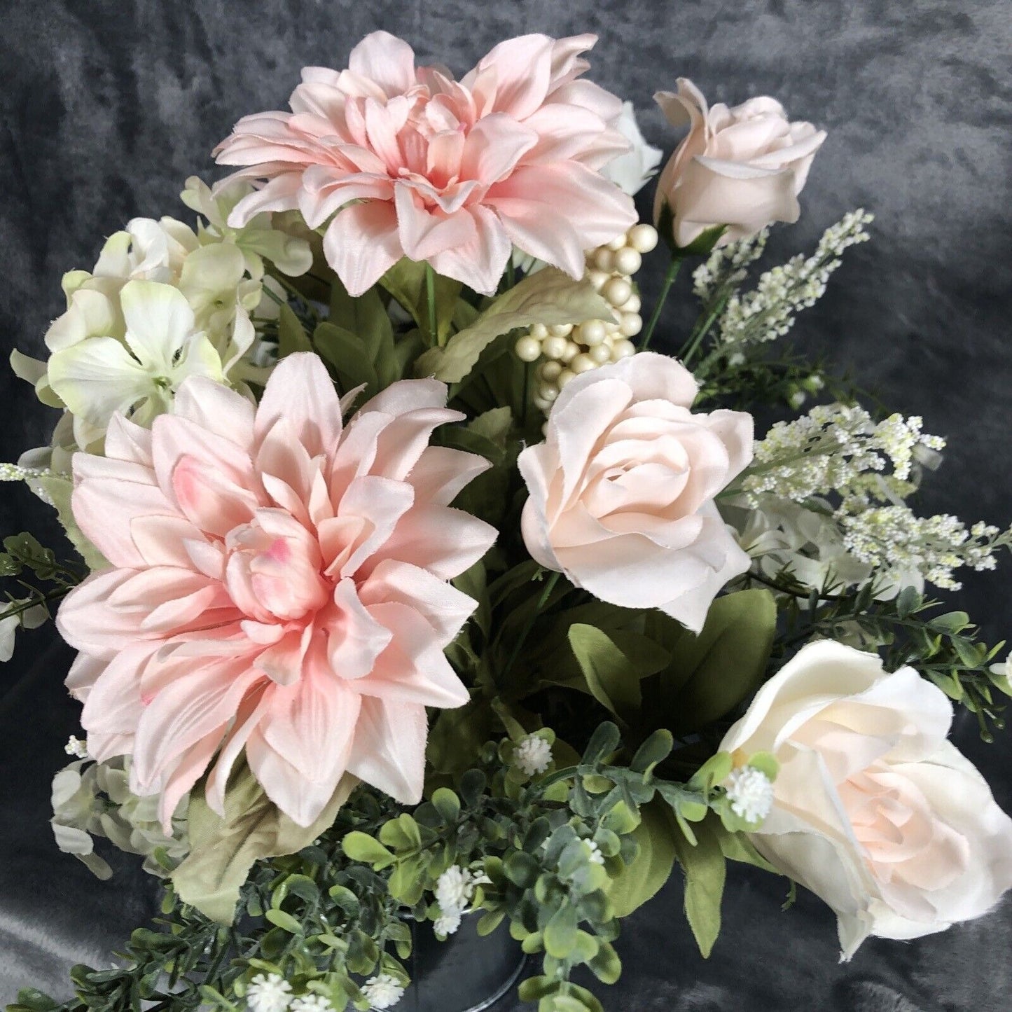 Atrificial Flower Arrangement Spring Home Decor Centerpiece Handmade Faux Accent