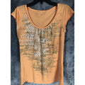 Women’s Calvin Klein Jeans Shirt Orange And Silver Size Adult Small