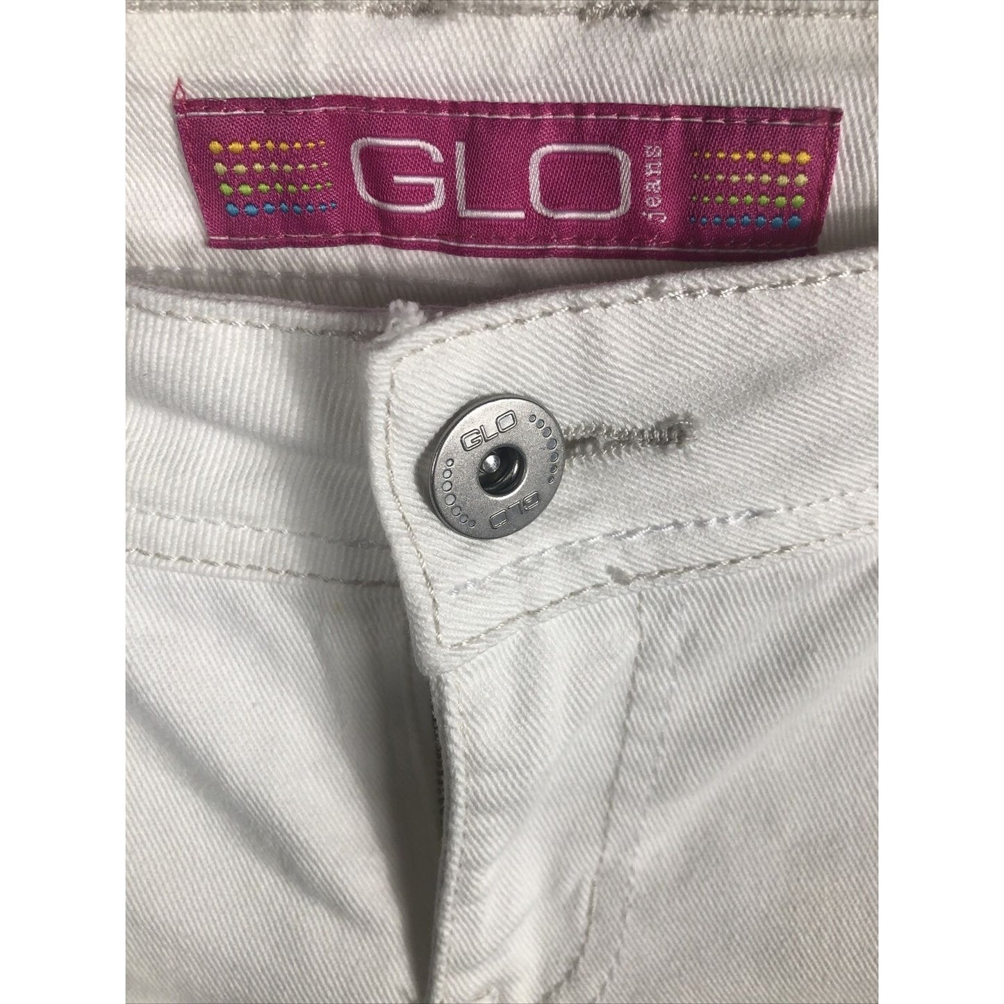 Glo Jeans White Studded Pocket Girls Junior Size 5