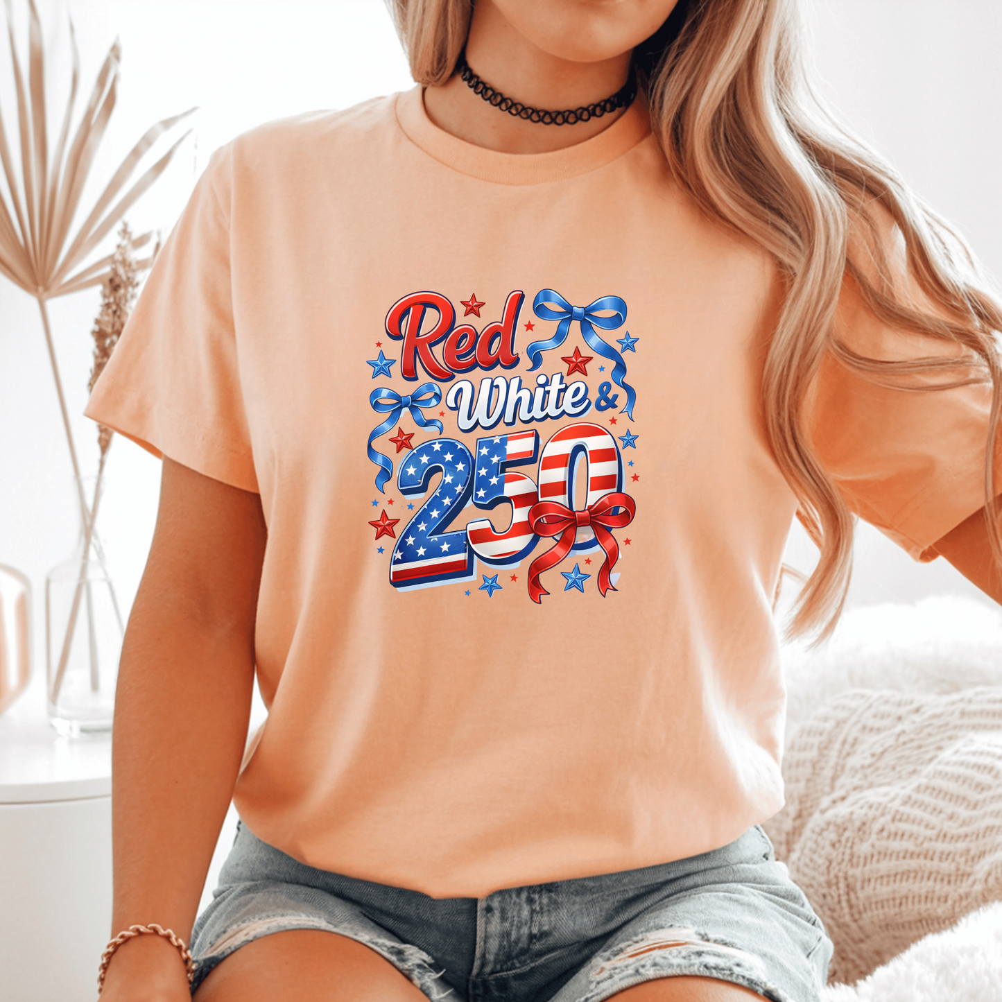 Patriotic 250th Celebration Shirt, Red White & Blue Tee, USA Anniversary T-Shirt, Independence Day Apparel, 4th of July Gift, Graphic Tee