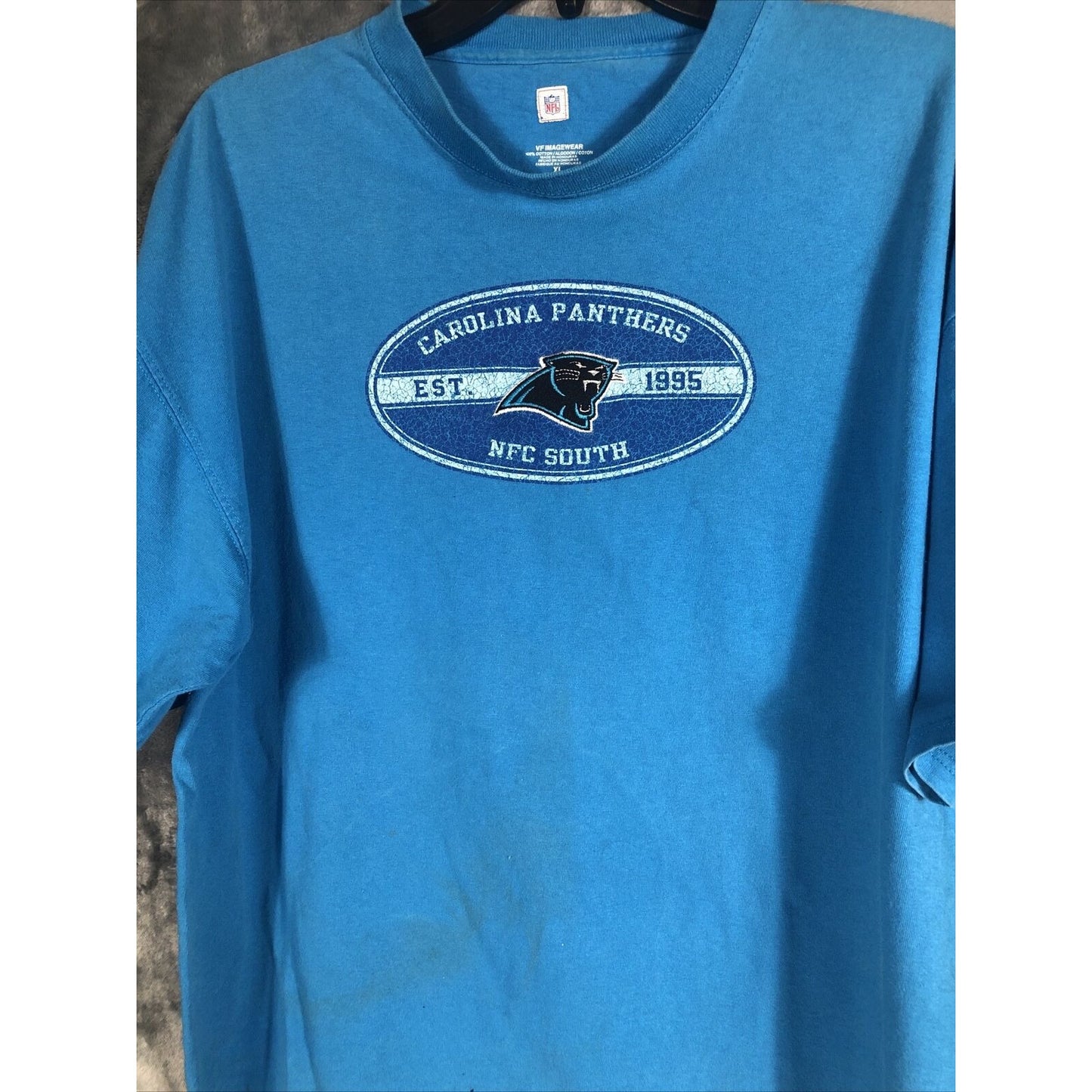 Carolina Panthers Men’s Shirt Nfl Blue Extra Large T-Shirt VF Imagewear