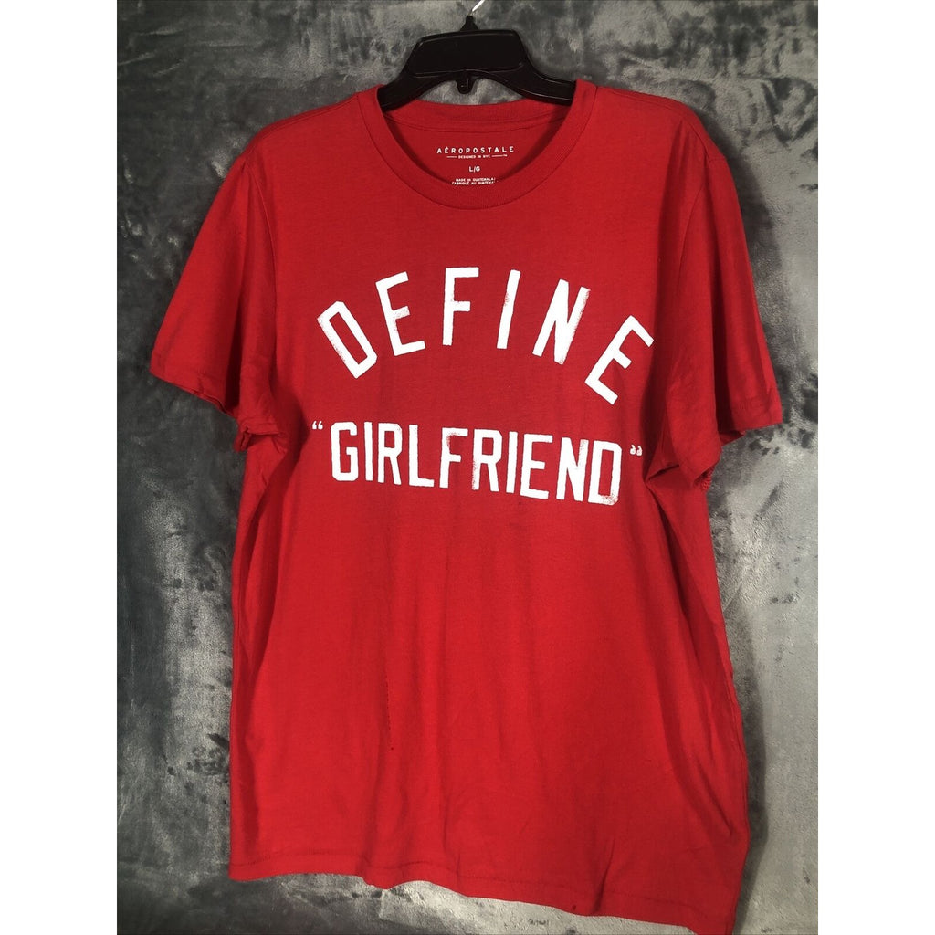 Aeropostale Men’s Shirt Red Define Girlfriend Size Adult Large