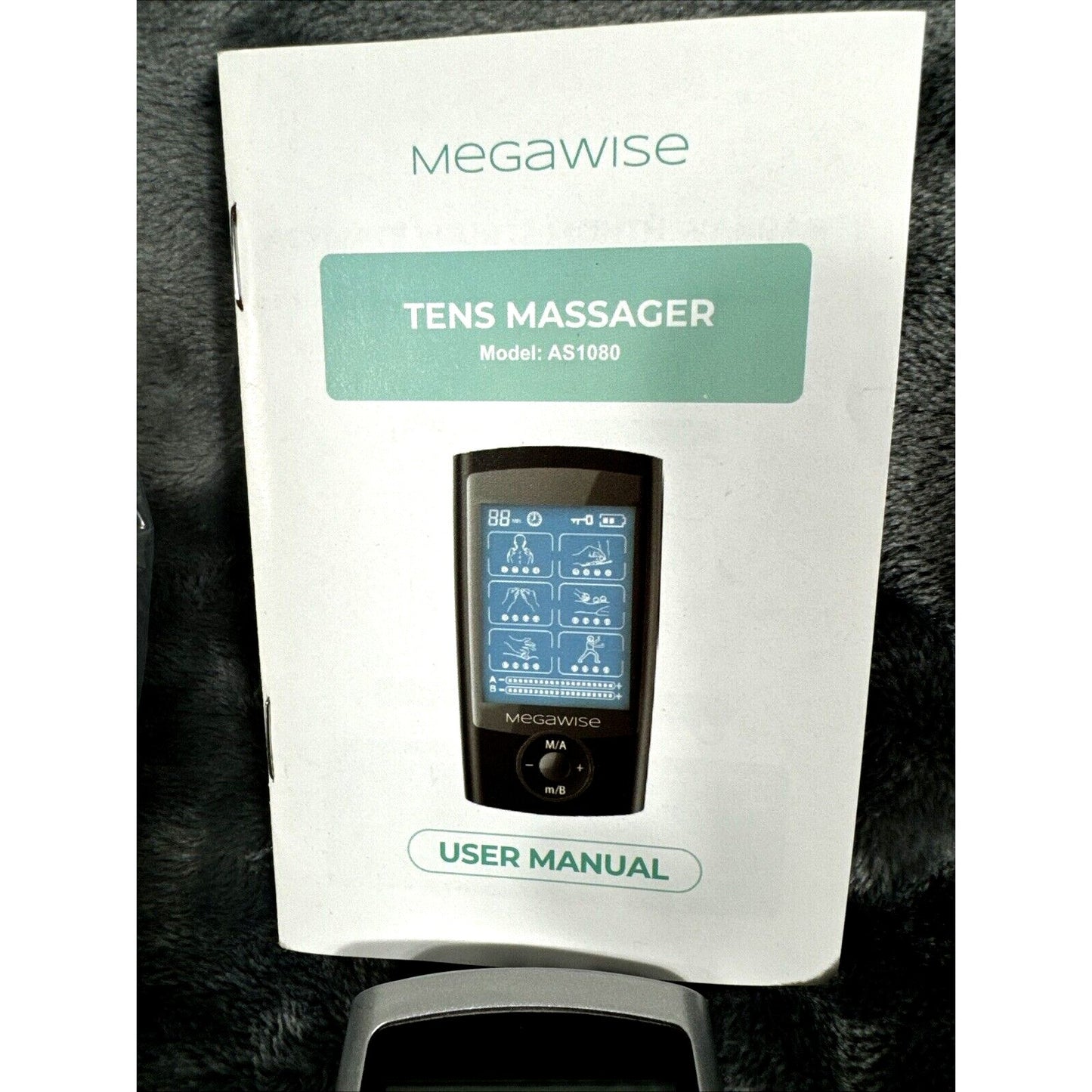Megawise TENS Massager Model AS1080 With Electrodes & Cables