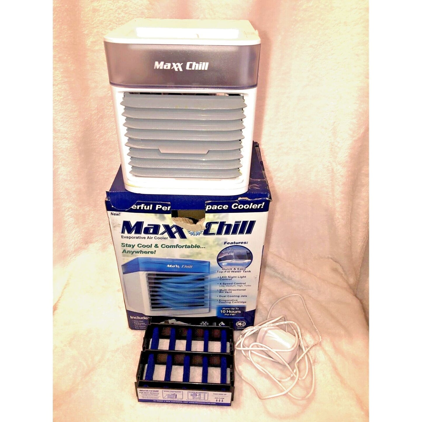 MAXX CHILL Evaporative Air Cooler Runs 10 Hours Per Fill