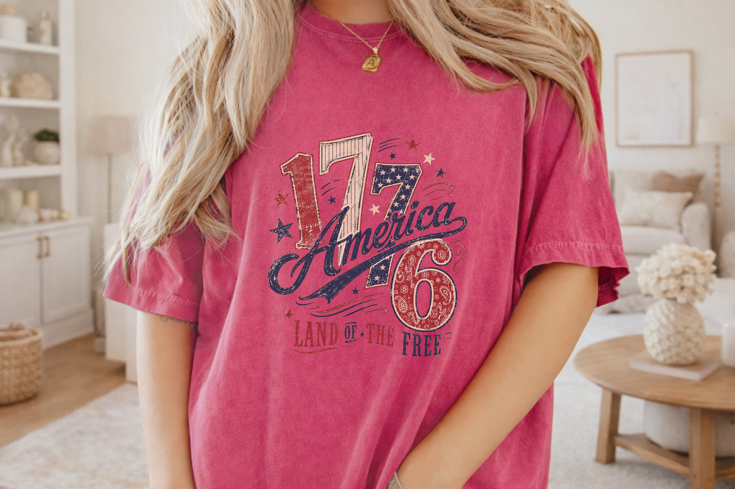 Vintage USA 1776 T-Shirt, Patriotic American Design, Land of the Free Tee, Independence Day Shirt, 4th of July Top, Retro USA Shirt