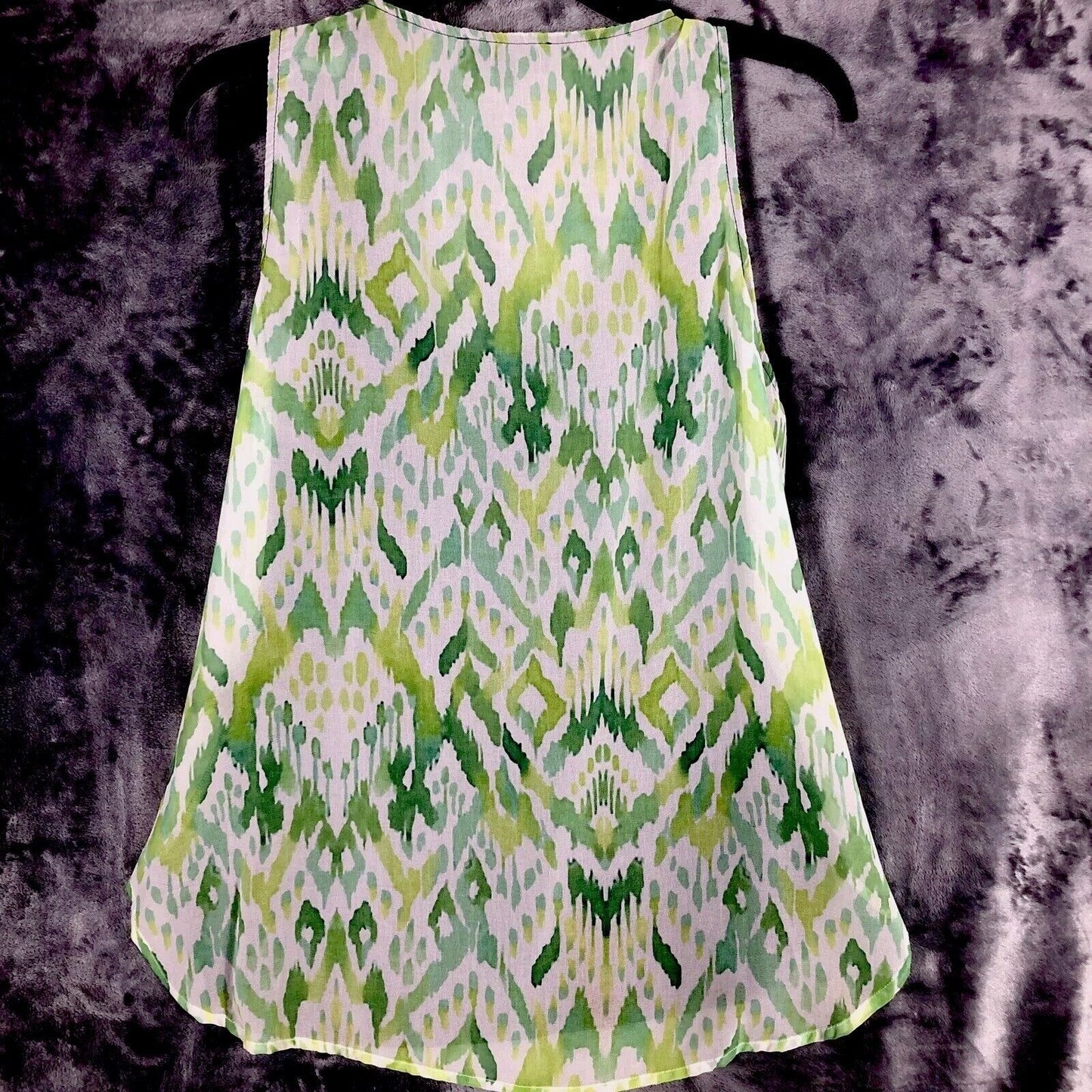 Crazy Wrap Thing Women’s It Works Tank Top Size Large Black And Green Bling