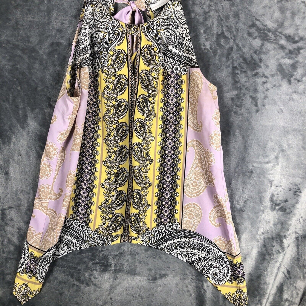New York And Company Tops Medium Women’s Yellow And Lavender Shirt