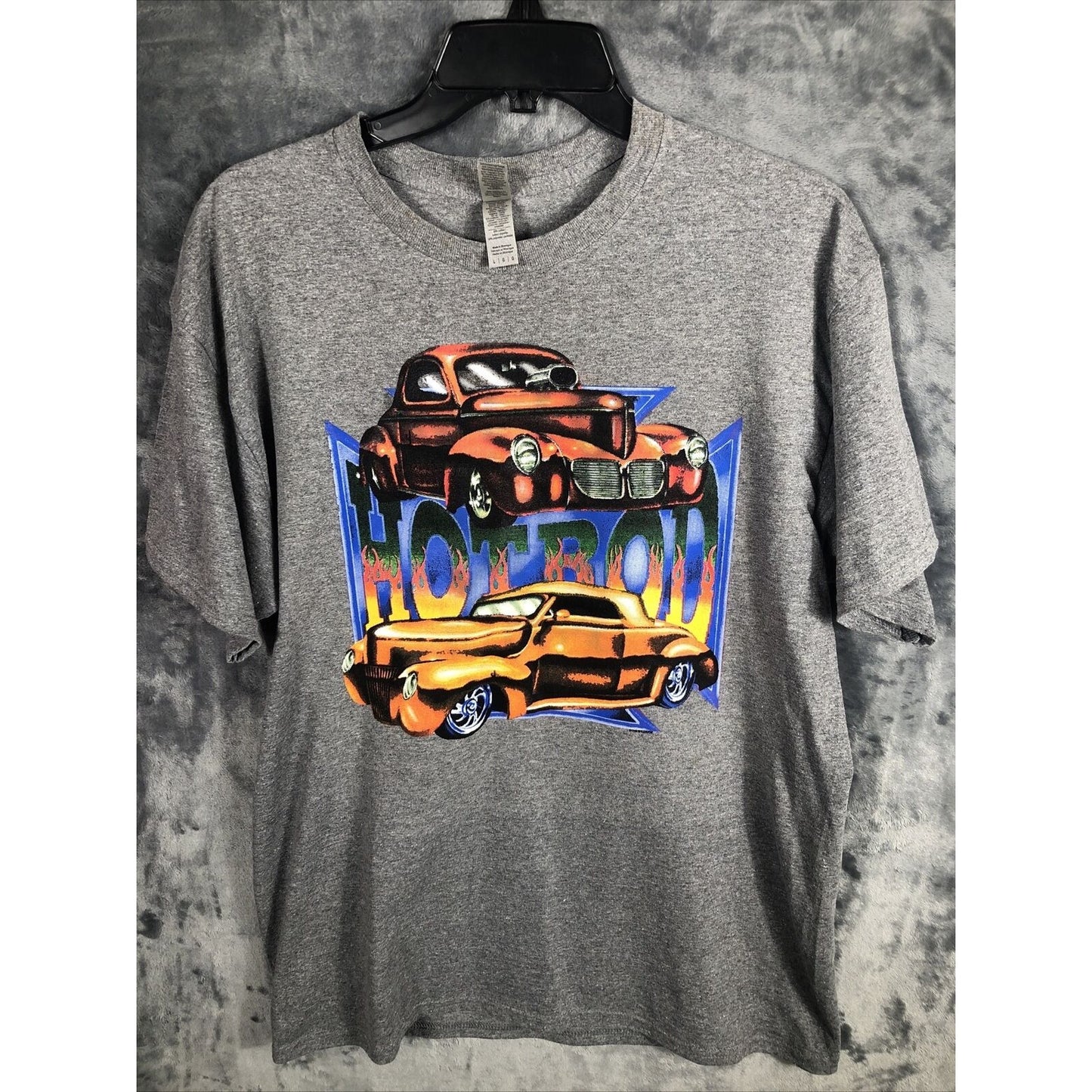 Hot Rod T-Shirt Men’s Gray Size Adult Large Classic Cars Shirt
