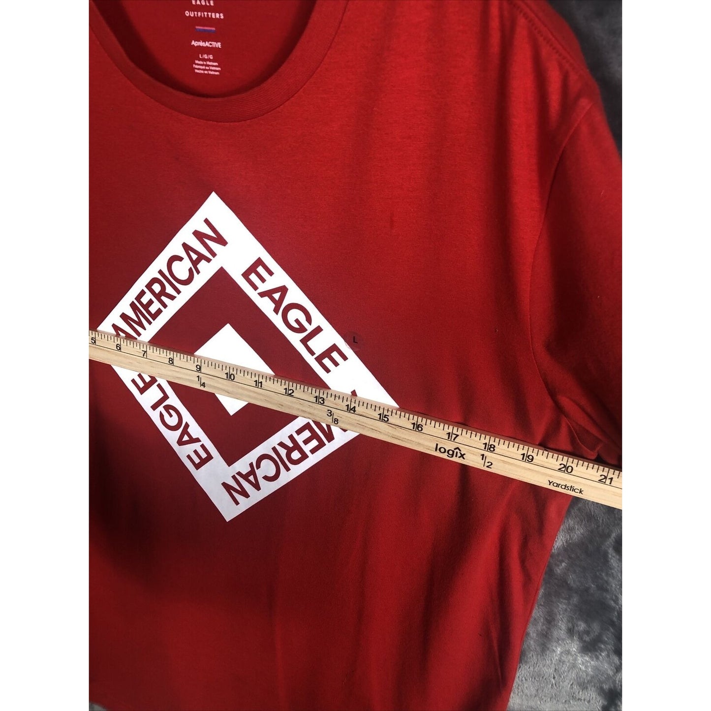 American Eagle Men’s T-Shirt Adult Size Large Red Shirt Short Sleeves