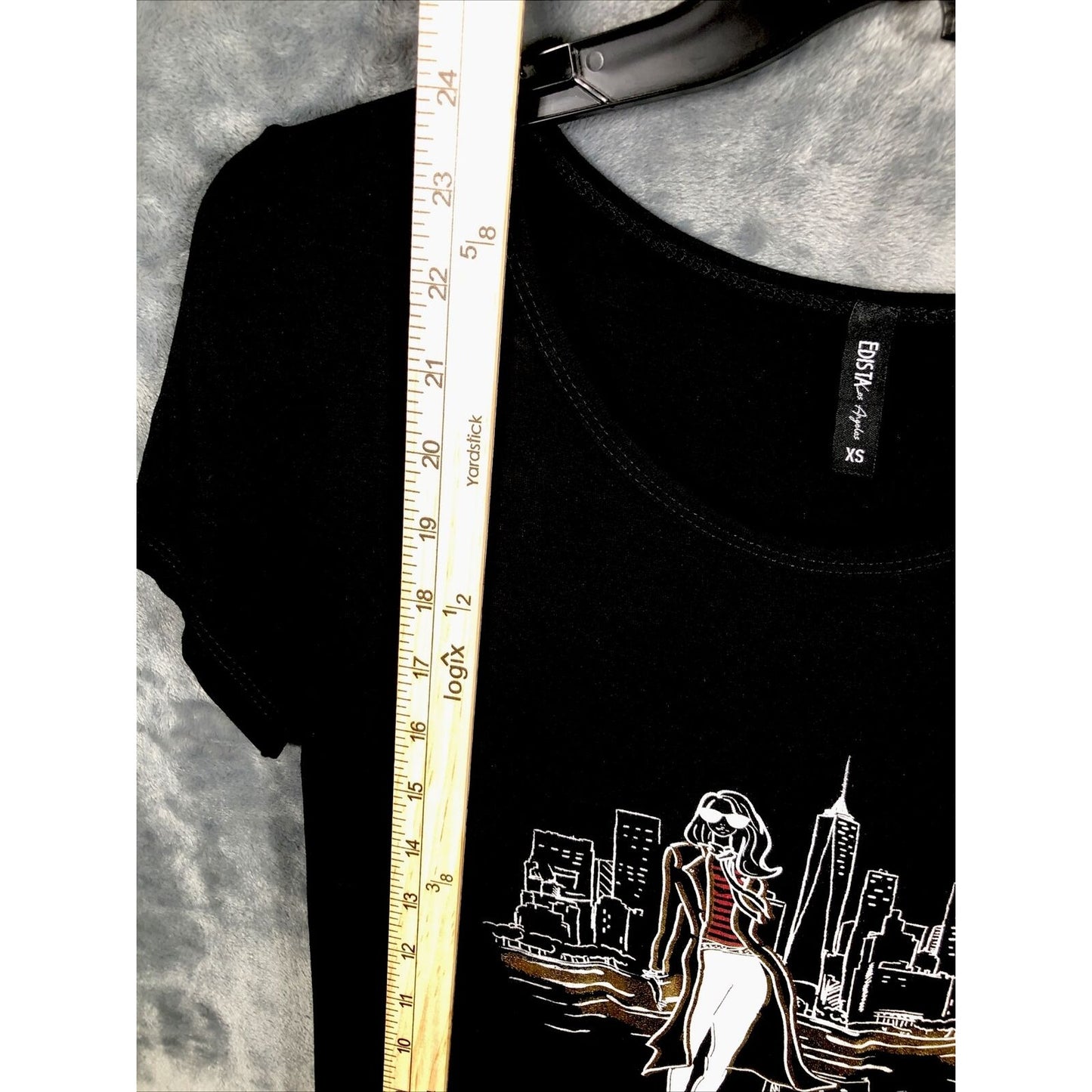 Edista Los Angeles Shirt New York City Skyline Lady Shopping Woman’s X Small