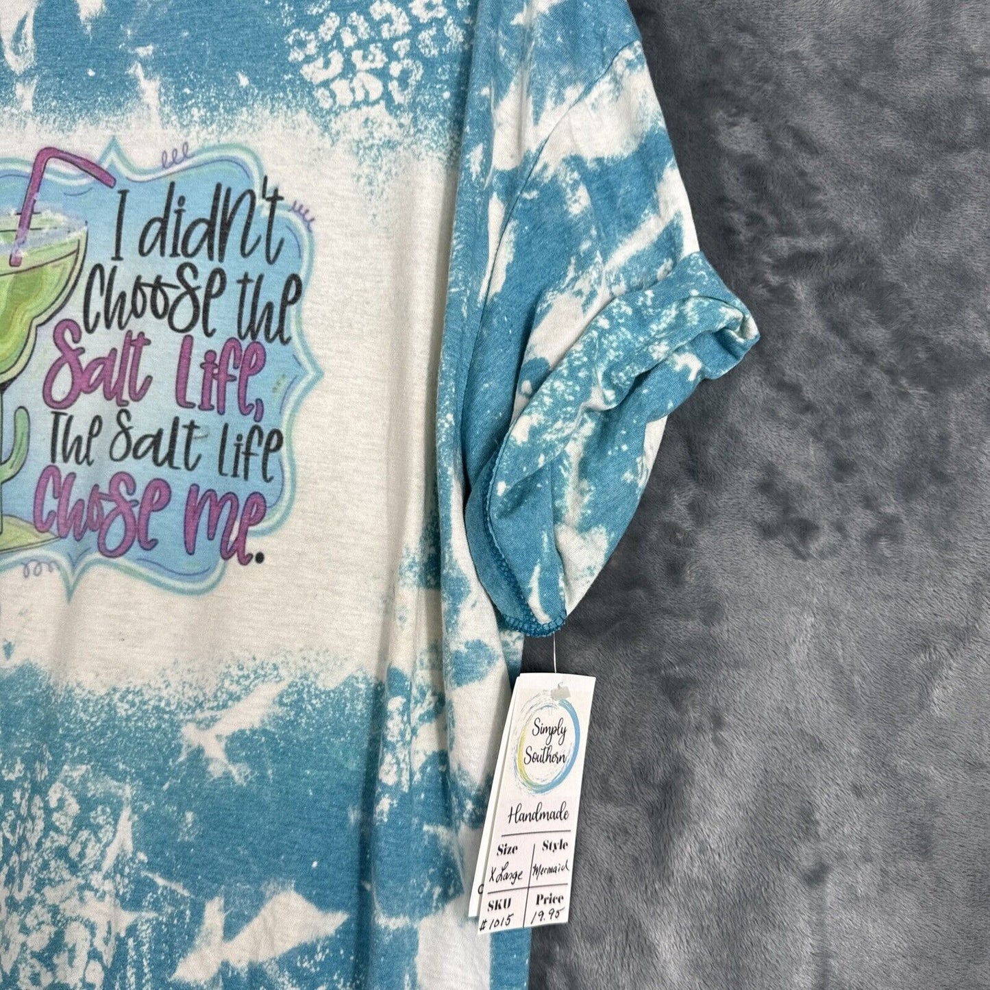 Women’s T Shirt “I Didn’t Choose The Salt Life The Salt Life Chose Me” Blue XL
