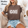 Inspirational Faith T-Shirt, Women's Relaxed Tee, Uplifting Christian Apparel, Gift for Her, Heather Brown Casual Top, Motivational Shirt