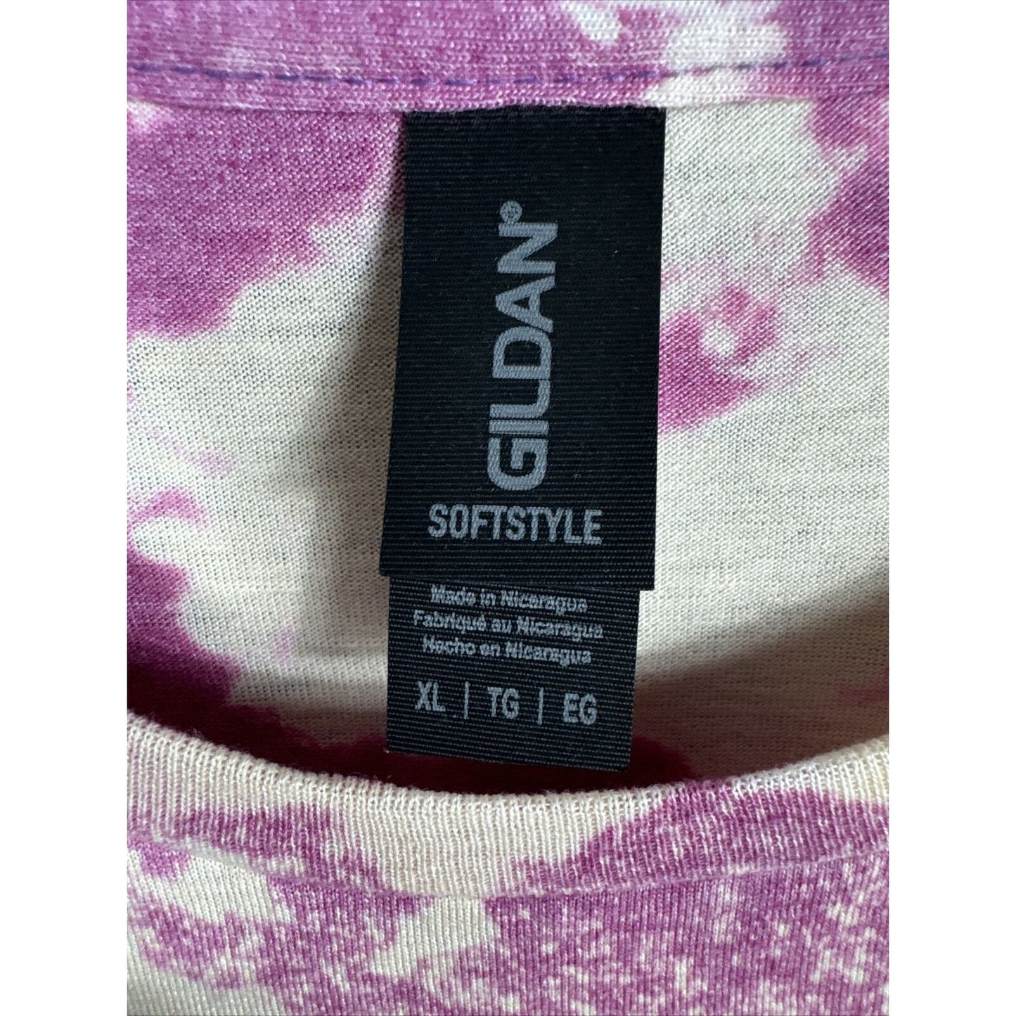 Women’s Shirt Good Vibes Only Tie-Dye Bleached Purple Size Extra Large