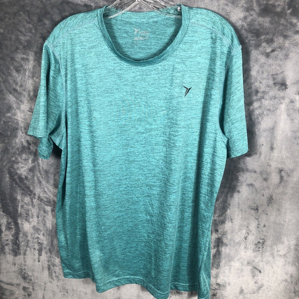 Old Navy Active Mens Green Heather Crew Neck Short Sleeve Activewear T Shirt M
