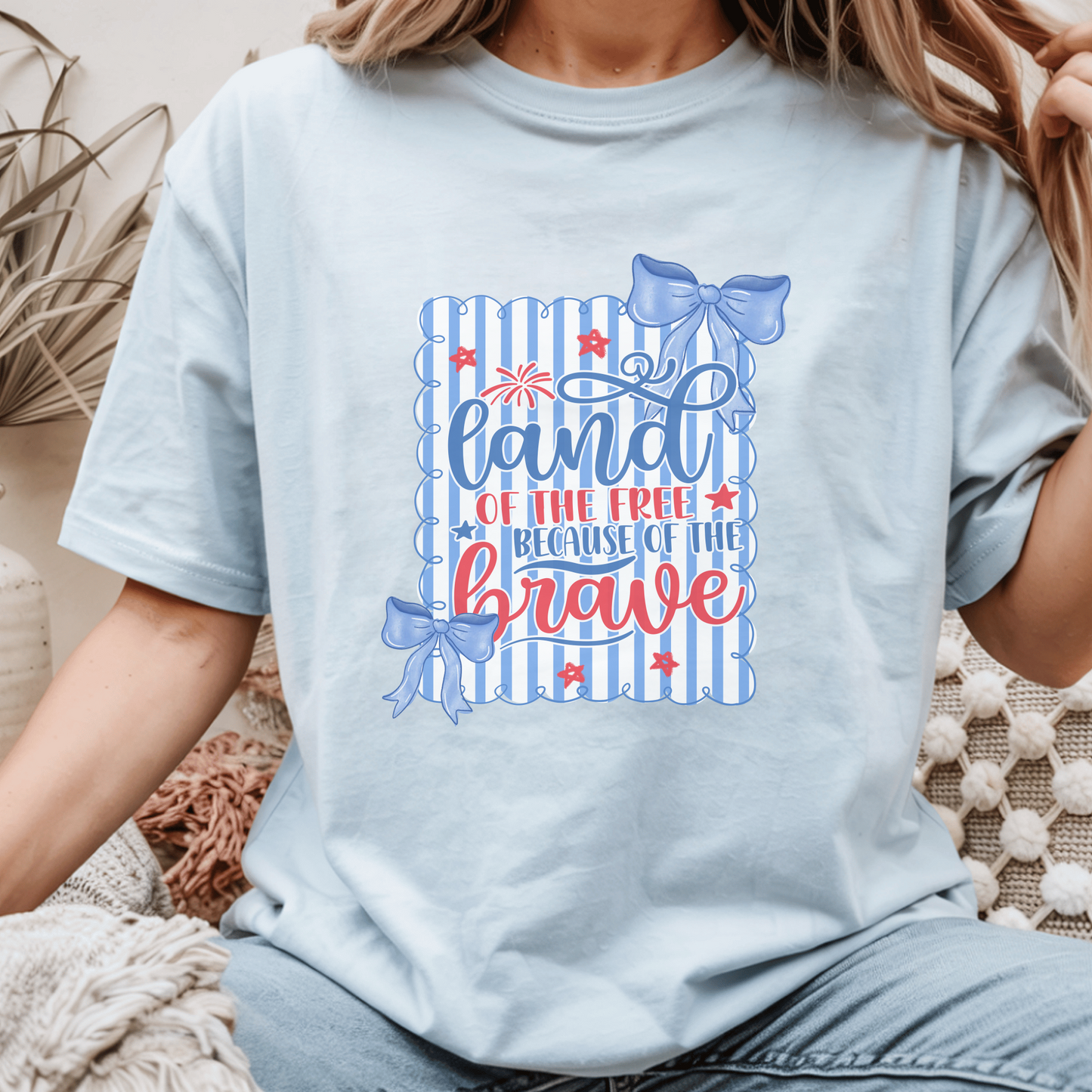 Land of the Free Patriotic Shirt, Customizable USA T-Shirt, Independence Day Tee, Soft Cotton Top, Gift for Patriots, American Pride