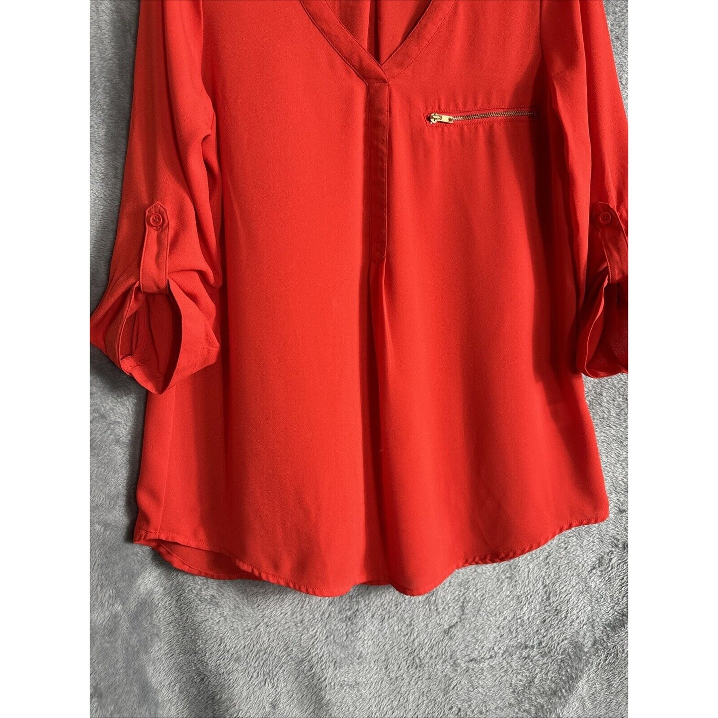 Roz & Ali Top Woman’s Small Red Blouse