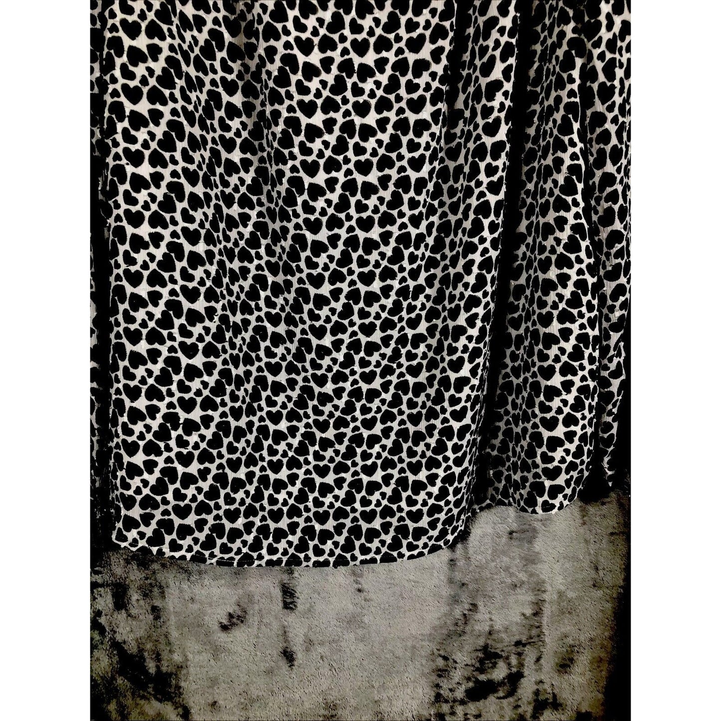 Carolina Belle Woman's Blouse Long Sleeve Animal Print Top Size L Black & White Polyester