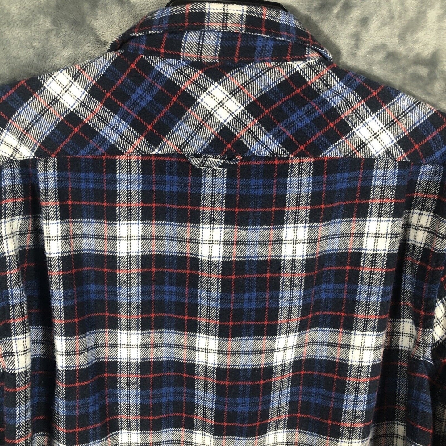 Jachs New York Flannel Shirt Men’s Blue Plaid Longsleeve Size Adult Medium