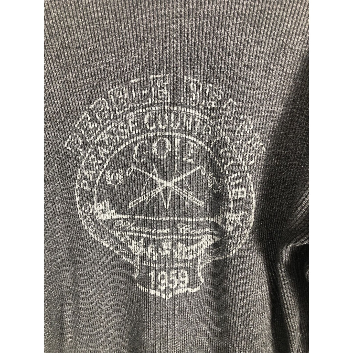 Pebble Beach Paradice Golf Club Course Gray Shirt Long-sleeve Men’s SZ Medium