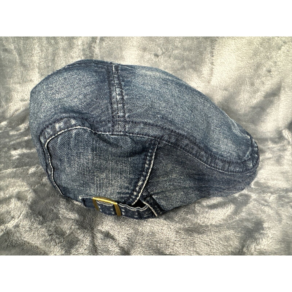 Water Ink In Show Denim Gatsby Cap Newsboy Cabbie Golf Driving Flat Beret Hat