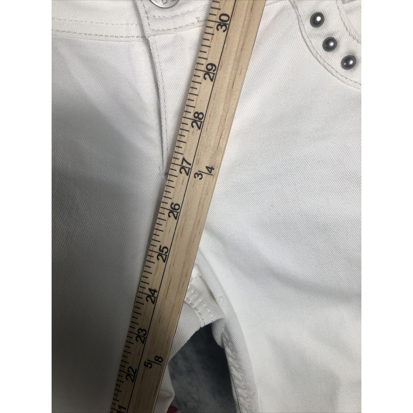Glo Jeans White Studded Pocket Girls Junior Size 5