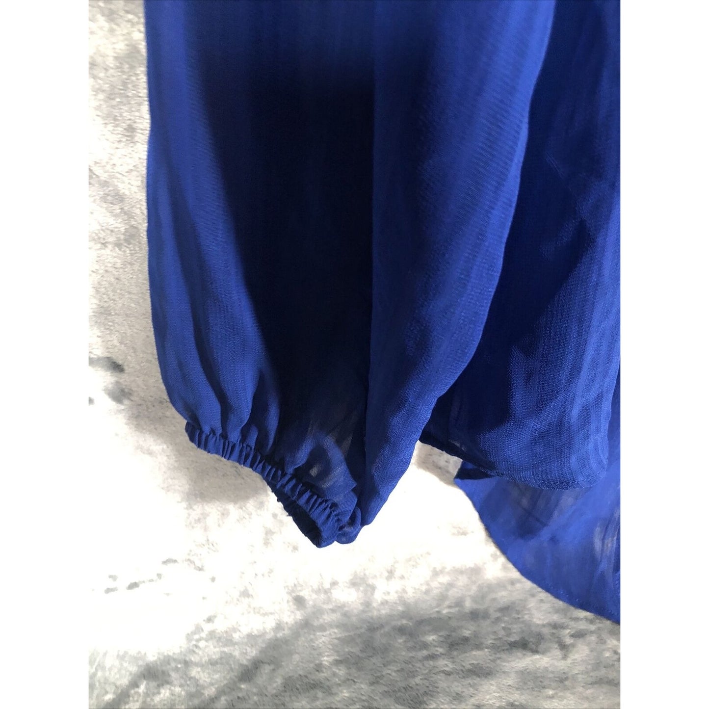 APT.9 Sheer Royal Blue Women’s Blouse  Stunning Top Adult Size Medium Shirt