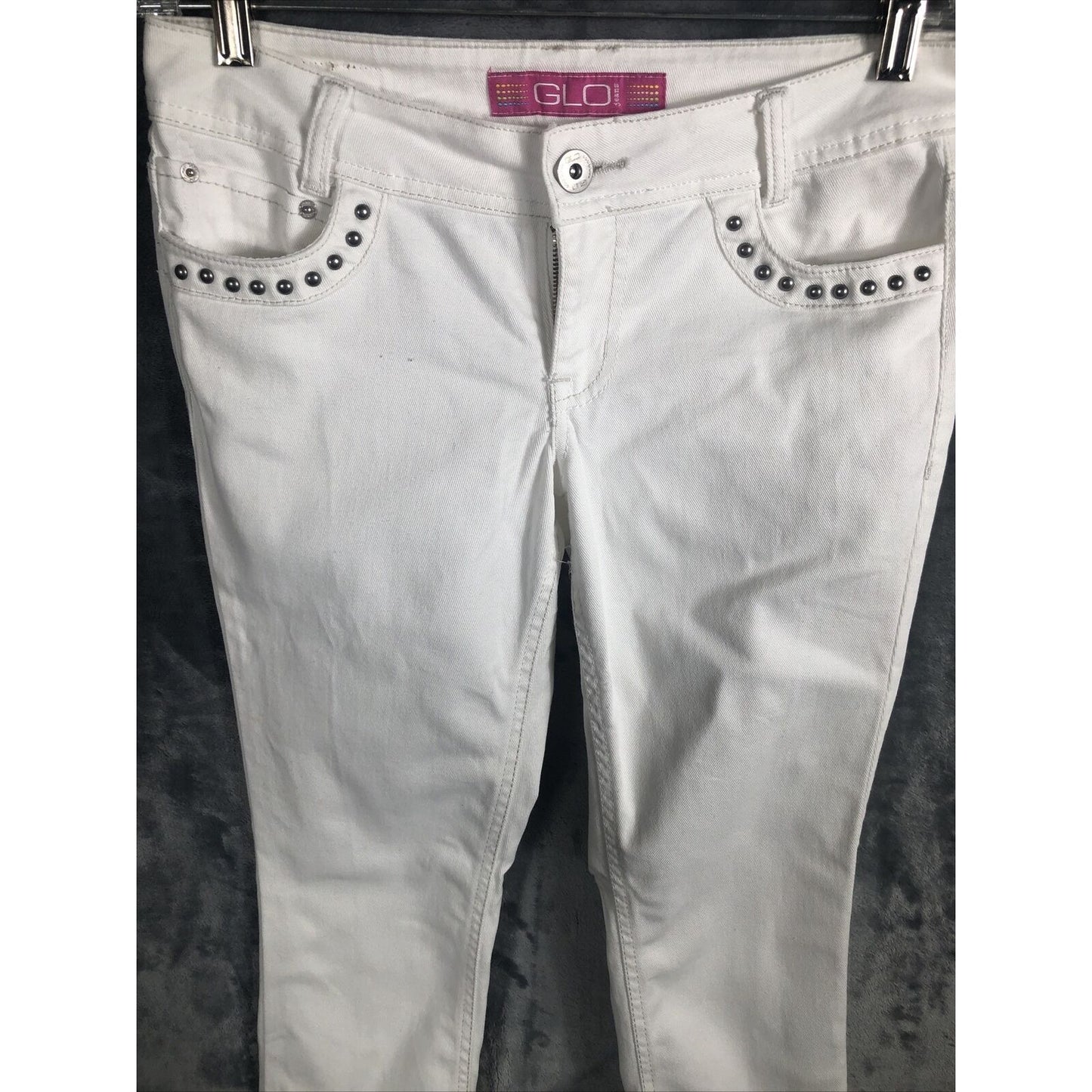 Glo Jeans White Studded Pocket Girls Junior Size 5