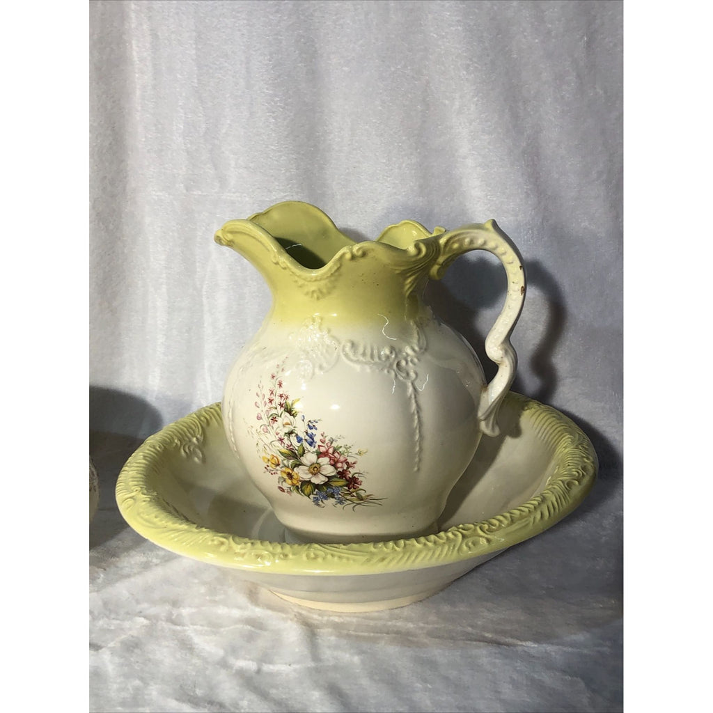 3 Piece Matching Bowl & Pitcher Set