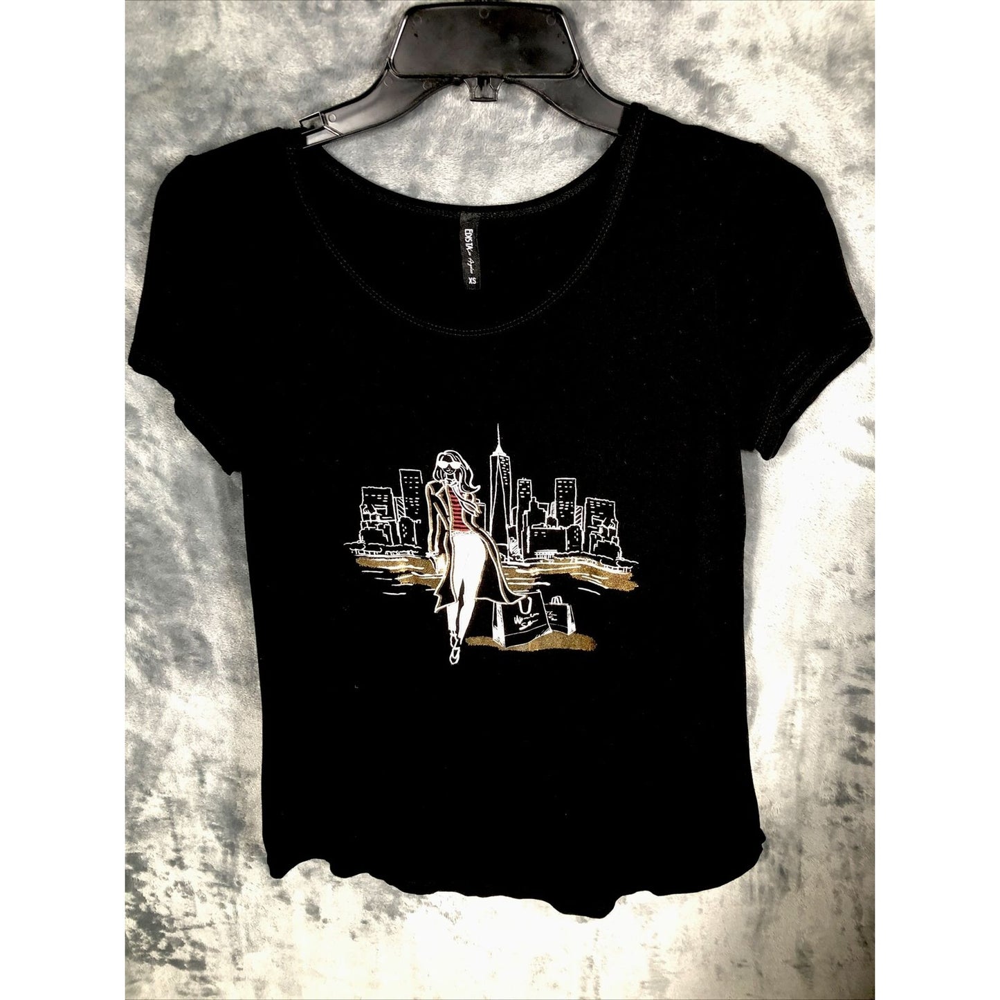 Edista Los Angeles Shirt New York City Skyline Lady Shopping Woman’s X Small