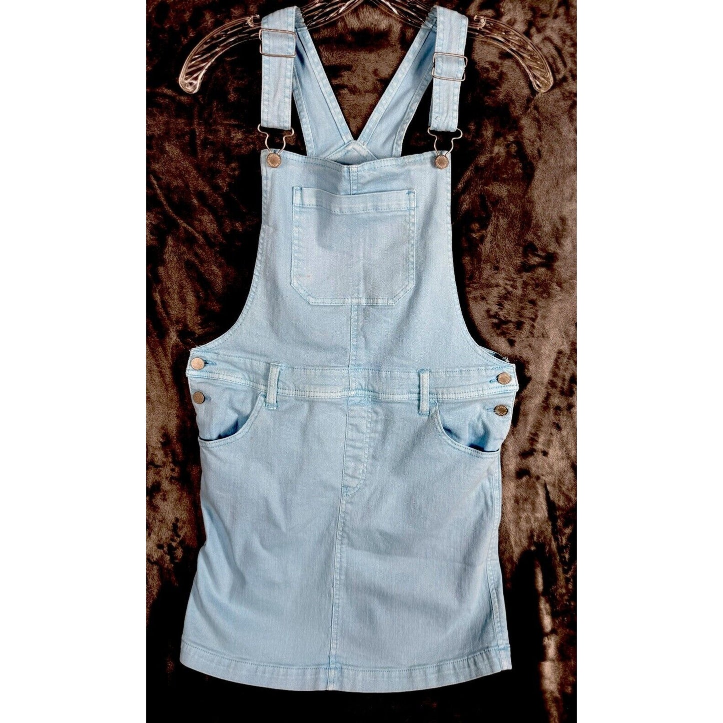 Art Class Women’s Denim Overalls 2X Large Size 18 Stretch Pastal Blue