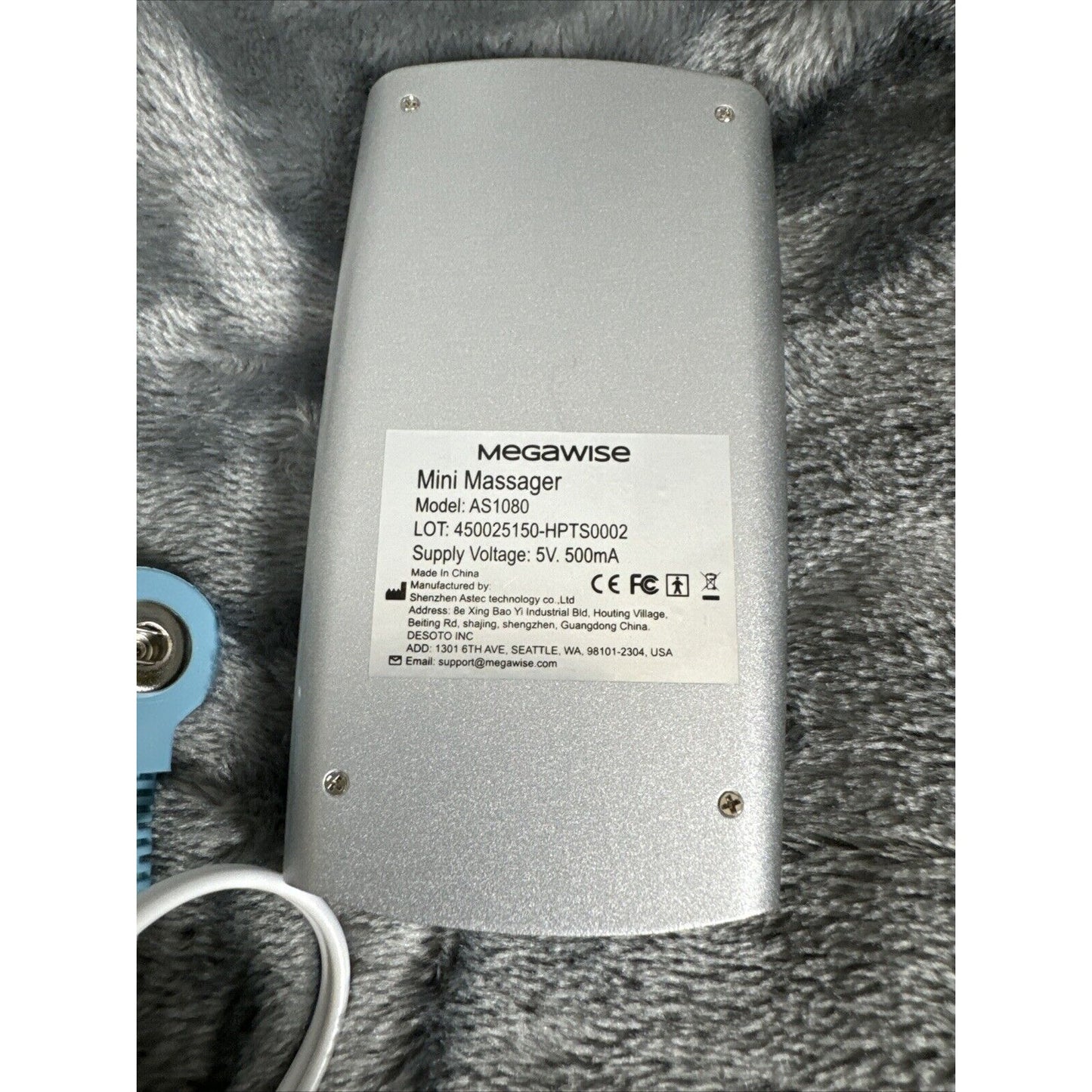 Megawise TENS Massager Model AS1080 With Electrodes & Cables
