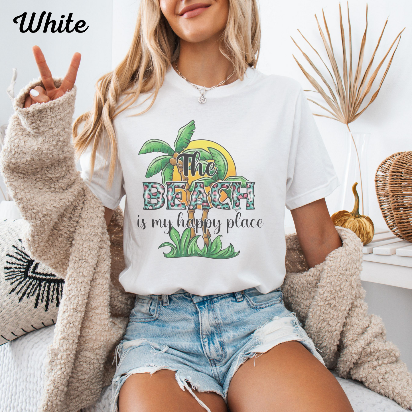 The Beach Is My Happy Place | Coastal Vibes Tee