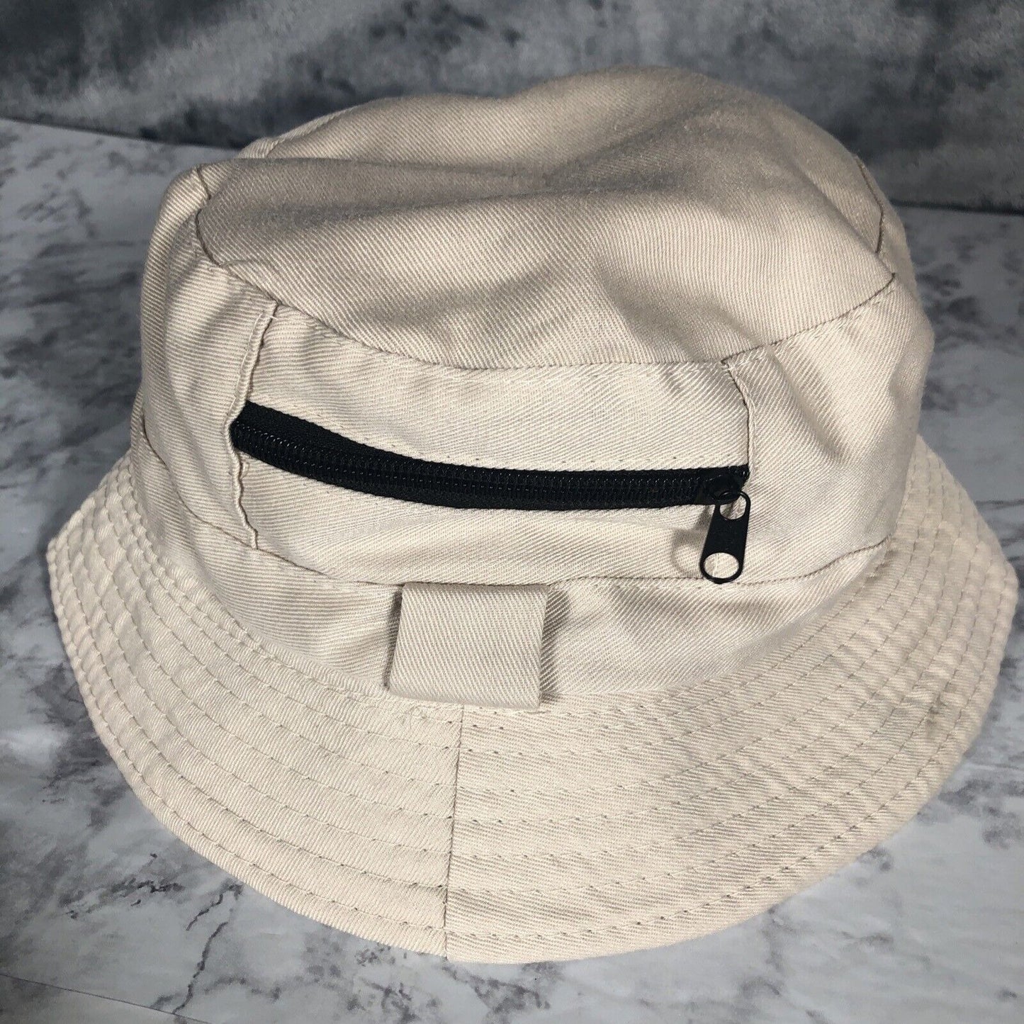 JERUSALEM SPORT Israel Bucket Hat Unisex Beige One Size Cap Embroidered