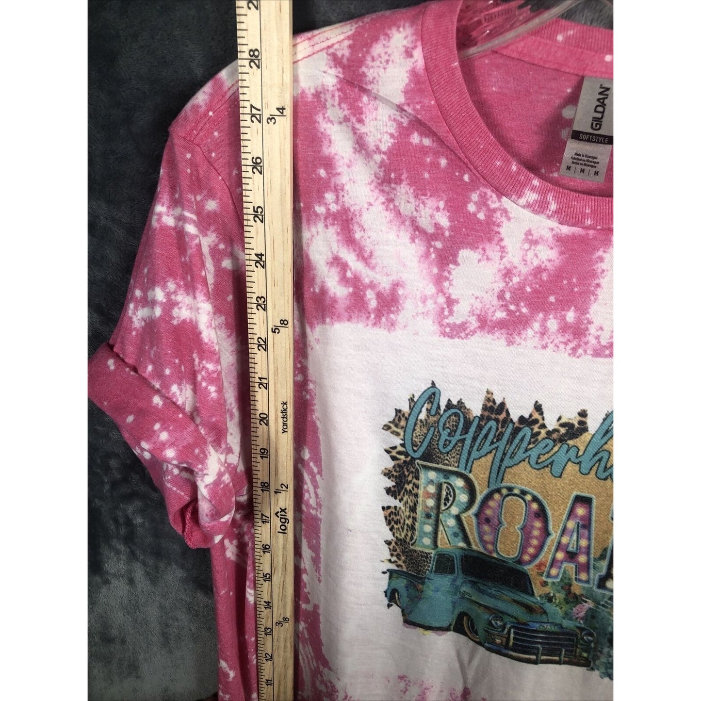Gildan Copperhead Road Steve Earle T-Shirt Pink Tie-Dye Graphic Tee Unisex Medium