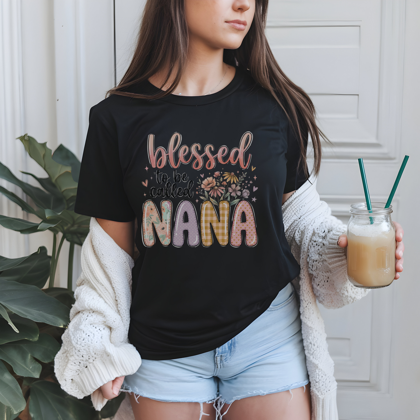 Inspirational Nana T-Shirt, Blessed to be Called Nana Tee, Sunflower Graphic Top, Spiritual Gift for Her, Boho Style Shirt, Comfort Fit