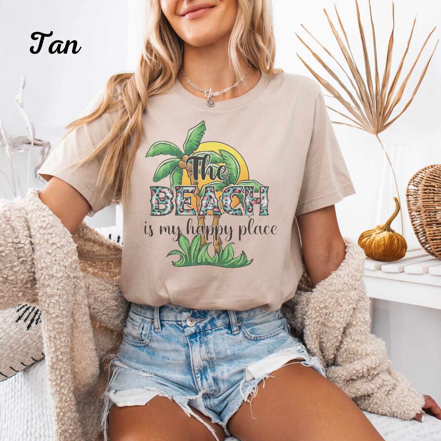 The Beach Is My Happy Place | Coastal Vibes Tee